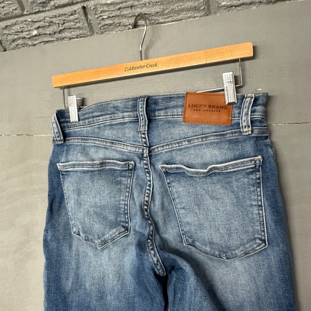 Lucky Brand Womens 8‎ 29 Ankle Skinny Jeans Medium Wash Blue High Rise Denim